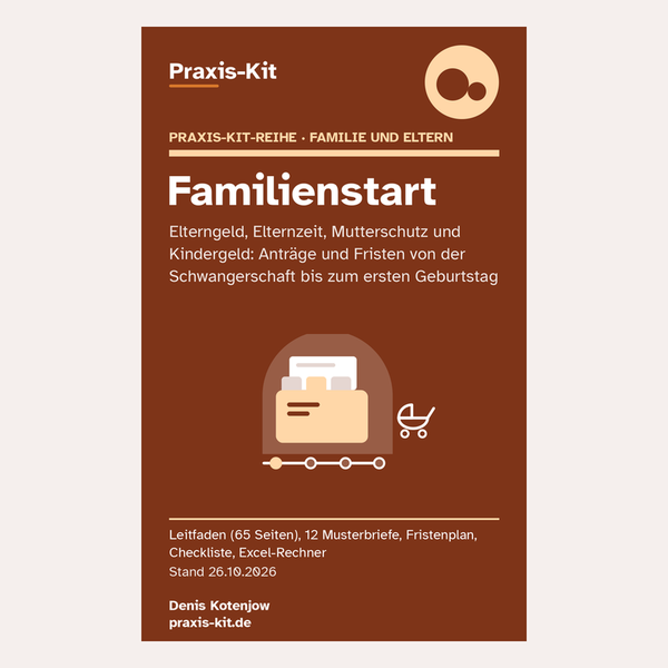 Titelseite des Praxis-Kits Familienstart