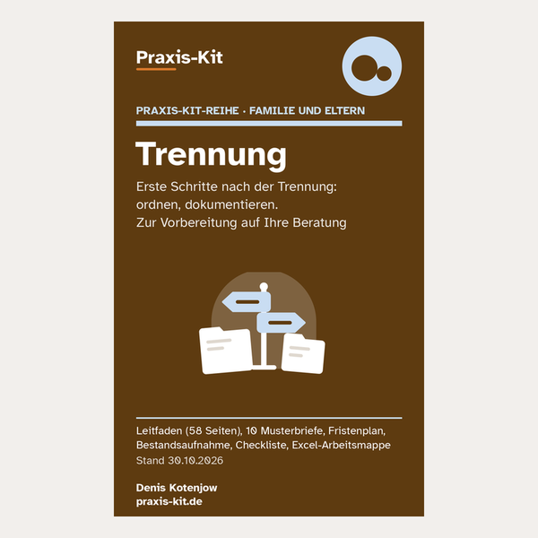 Titelseite des Praxis-Kits Trennung